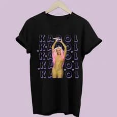 Blusa Cantora Karol G | Tshirt Cantora Latina Pop Camiseta 100% algodão