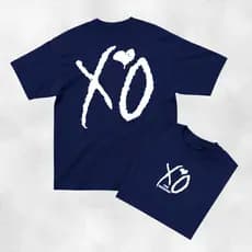 Camiseta Frente e Costas Unissex XO Cantor The Weeknd 100% Algodão - Blusa World Tour Legend Of Starboy