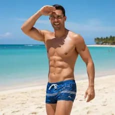 Sunga Boxer Masculina Praia Com Forro Proteção Cordão Forrado Verão Moda Natação Envio Imediato