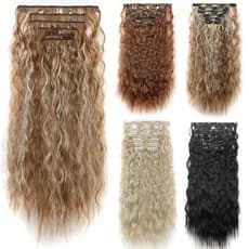 Tic Tac Cabelo Orgânico Bio Fibra Ondulada 55 Cm 140g 6 Telas