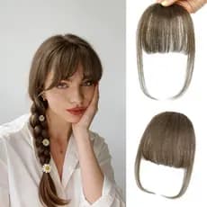 Invisível falso luz fina franja peça de cabelo simulação Natural franja sem marcas de verão peruca testa feminina franja