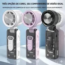 Novo Ventilador Pequeno Portátil Com Bateria De Longa Duração , Pacote De Gelo , Mini Elétrico De Mesa , Dispositivo De
