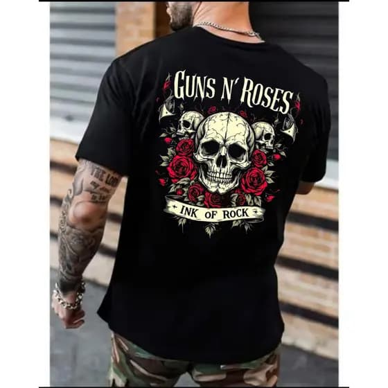 Camiseta Rock Guns N' Roses 100% Algodão