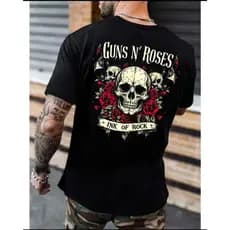 Camiseta Rock Guns N' Roses 100% Algodão