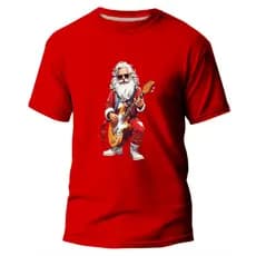 Camiseta Noel Rock Roll Estilosa Adulto Unissex Natal