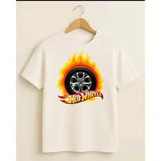 Camiseta Infantil Juvenil Roda Fogo Hotwheels 100% Algodão