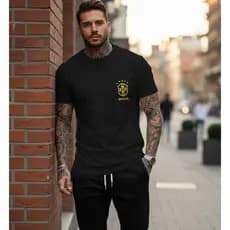 Camisa Masculina Torcida Casual Esportiva Algodão Penteado Torcedor Premium 100% Algodão