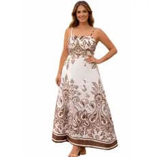 Vestido estampado com forro bojo alsa ragulavel
