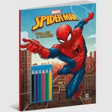 Livro Infantil Ler E Colorir Com Lapis Homem Aranha