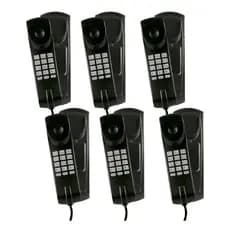 Telefone Gôndola com Fio Intelbras com Função Interfone  TC 20 Preto - 6 Unidades