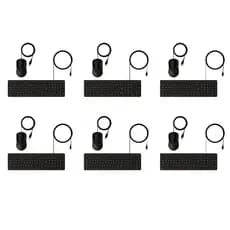 Kit Teclado e Mouse Com Fio USB Intelbras CCI 20 Preto - 6 Unidades