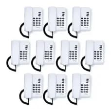 Telefone Fixo Com Fio Pleno Intelbras Sem Chave Cinza Ártico - 10 Unidades
