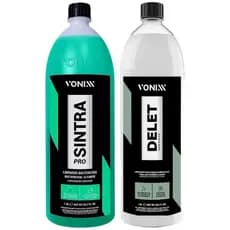 SINTRA PRO 1,5L E DELET DE 1,5L VONIXX - MULTILIMPADOR BACTERICIDA E LIMPADOR DE BORRACHA E PNEUS