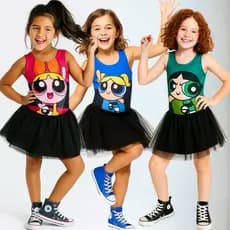 Body Collant Infantil Meninas Superpoderosas para o Carnaval