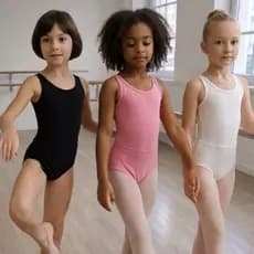 Collant Body Infantil Regata Suplex Ballet Preto, Rosa, Lilás e Branco  Roupas de Dança Ginástica Artística Apresentação