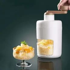Máquina de Gelo Raspadinha Triturador Manual com Manivela para Sorvetes Drinks Batidas