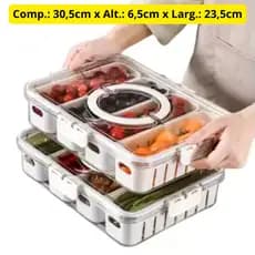 KIT 2 , 4, 6  Organizador Hermético Para Geladeira Frios e Legumes, Pote Geladeira, Frutas