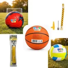Bola De Futebol Campo Society Ou Bola De Basquete Basket ball, Bola De Volei Tamanho Oficial Praia Quadra + bomba ou kit