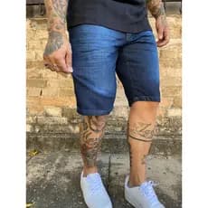 Bermuda Masculina Jeans Lisa Lançamento Basica