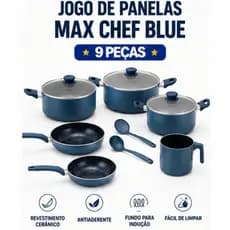Jogo Panelas Antiaderente 9 Pecas Revestimento Duravel Design Moderno Facil Limpeza