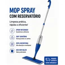 Mop Spray Reservatorio Multifuncional Limpador Pratico Caseiro Portatil