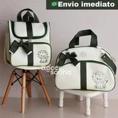 Kit Mala bolsa maternidade luxo 2 peças com mochila versátil para bebê menino/menina(LEO LEAO,GALHO)