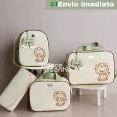 bolsa maternidade 4 peças com mochila e trocador para bebê menino/menina,Mala maternidade (AD NOVO)
