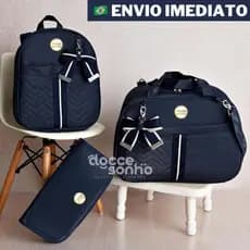 kit bolsa maternidade com mochila 3 peças térmico e impermeável (AD 3P)