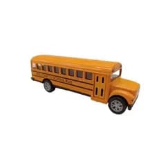 Carrinho Ônibus Escolar Americano Fricção Abre Porta de Ferro Bus