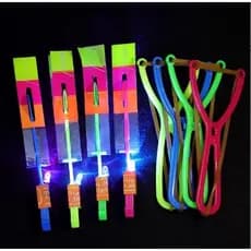 Kit de 6/10/20/30 Avatar Voador De Led Com Estilingue Foguete Helicóptero Brinquedo de Criança