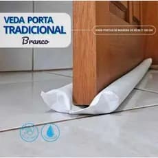 Veda Porta tradicional Protetor Rolinho 80cm, 90cm e 100cm Impermeável Proteção Dupla Preto