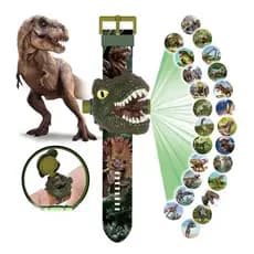 Relógio Infantil Digital 24 Imagens Dinossauro Luzes Projetor 3D Criança Brinquedo