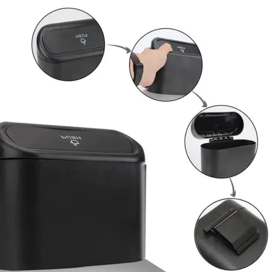 Lixeira Carro Lixo Automotivo Clip P/ Porta Treco Objeto
