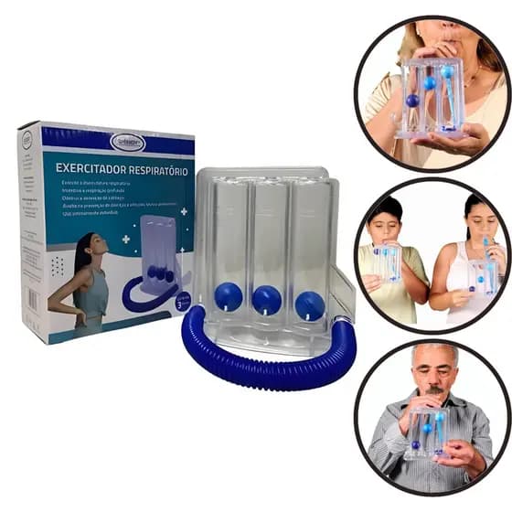 Exercitador Respiratório Fortalecedor Capacidade Pulmonar