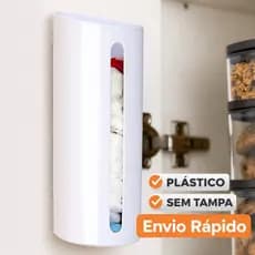 Porta Sacola Dispenser de Parede sem Tampa de Plástico Puxa Saco Envio Rápido 22cmx10cm