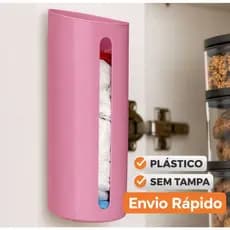 Porta Sacola Dispenser de Parede sem Tampa de Plástico Puxa Saco Envio Rápido 22cmx10cm