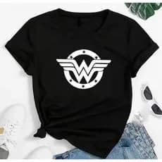 Camisa Camiseta 100% Algodão Moda Feminina Personalisada Mulher Maravilha  lançamento Casual Premium