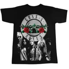 Camiseta Guns n Rose Adulto/Infantil Lançamento Unissex Em Algodao