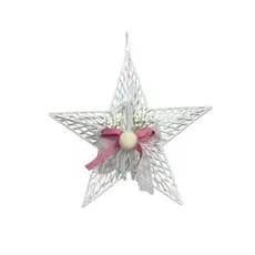 Estrela Decorativa Natalina 25 cm Pendente para Árvore de Natal Tok da Casa