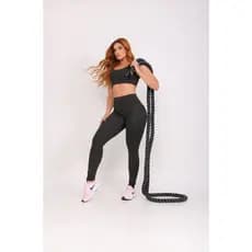 Conjunto Fitness Calça Legging Cintura Alta e Top Suplex Conjunto de Academia Top e Calça