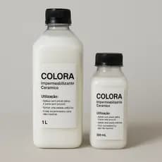 Impermeabilizante Cerâmico 1L e 300ml Selante Para Louças, Artesanato e Peças de Cerâmica Proteção Contra Água e Umidade