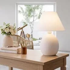 Abajur de Cerâmica com Lâmpada Luminária Decorativa Presente Quarto Sala
