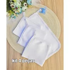 Kit 4 PANINHO DE BOCA BABETE EM MALHA PARA BEBÊ 100% ALGODÃO ENXOVAL MATERNIDADE