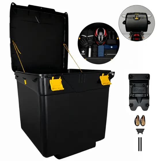 Caixa Baú 110 Litros Com Suporte Universal Motoboy Icbras