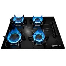 Fogão Cooktop 4 Bocas Pop Vidro Trempe Ferro Fundido
