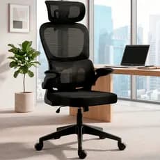 Cadeira Escritorio Ergonomica Giratoria Apoio Cabeca Suporte Lombar Encosto Reclinavel Mesh Nienz