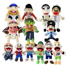 60cm Engraçado Rock Zombie Jeffy Mão Fantoche Pai Criança Interação Plush Toy Dolls Presente De Natal Início