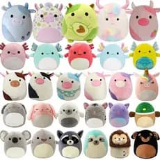 Squishmallows Stuffed Plushie Toys Axolotl Teal Verde Anastasia Rosa Coisas De Pelúcia Boneca Macia Almofada Para Menina