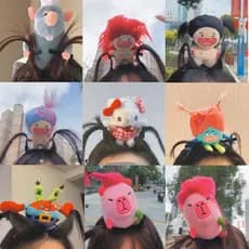 Ratatouille headband plush mouse monstro feio bonito boneca rosto lavagem cabelo acessório fêmea engraçado grampo de cab