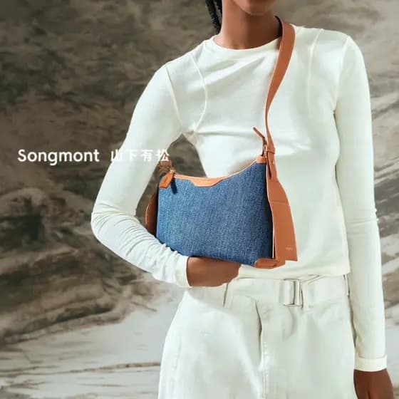 Songmont Hanging Ear Series Saco Pequeno De Ganga Hobo De Um Ombro Com Cruzado